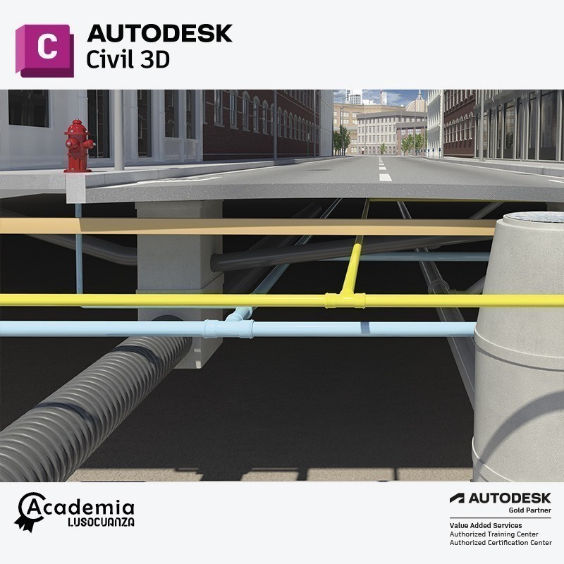 Curso Civil 3D - Redes Hidráulicas Pressurizadas e Gravíticas com SSA (17,5 horas)